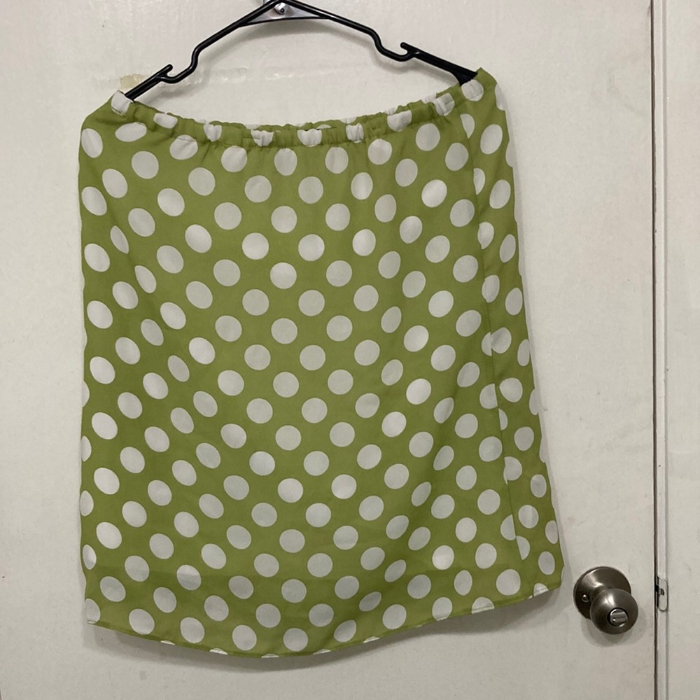 Green polka dot skirt
